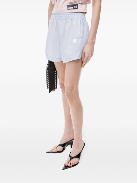 Alexander Wang Striped Shorts With Embroidery