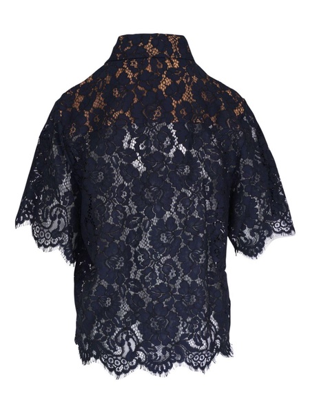 floral-lace blouse