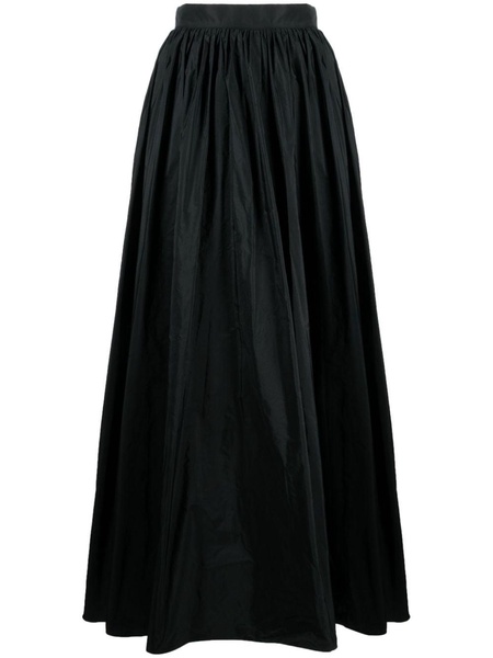 high-waist taffeta maxi skirt