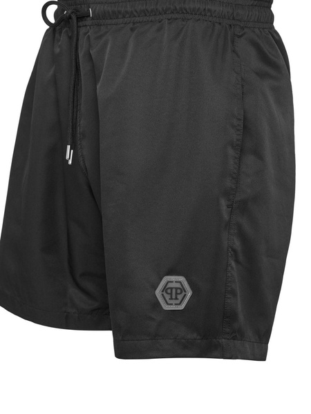 appliqué-logo swim shorts