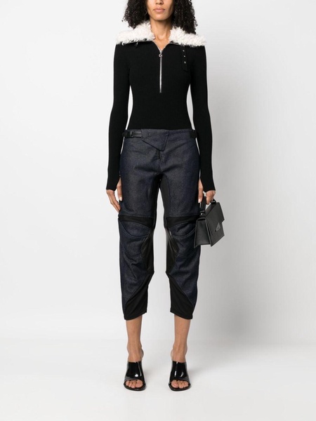 low-rise cropped-leg jeans 