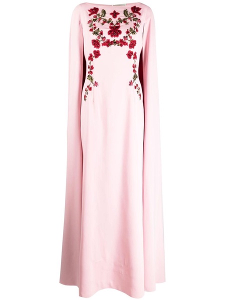 Vittoria embroidered cape gown