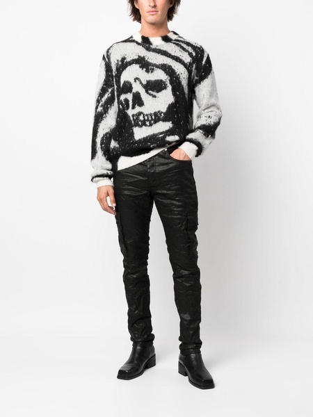 skull-patterned jumper