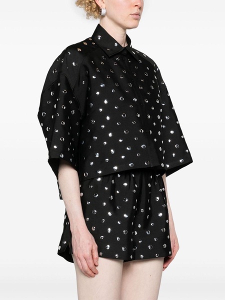 stud-detailing cropped shirt