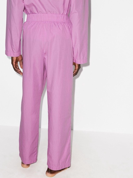 drawstring-waist pajama bottoms