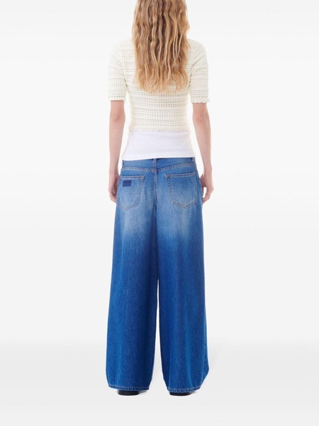 mid-rise wide-leg jeans