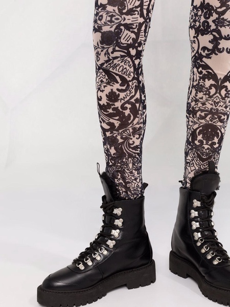 New Baroque  printed tulle leggings