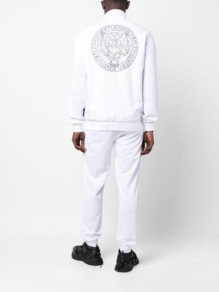 embossed-logo patch tracksuit