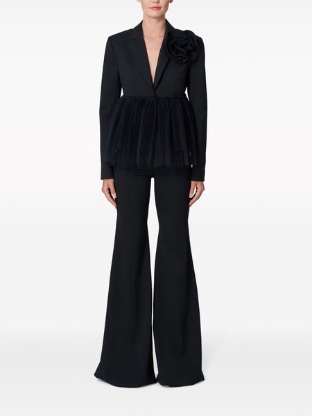 high-waist flared trousers