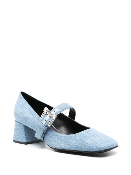 50mm denim Mary Jane pumps