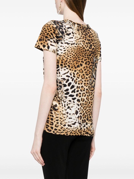 tiger-print short-sleeve T-shirt