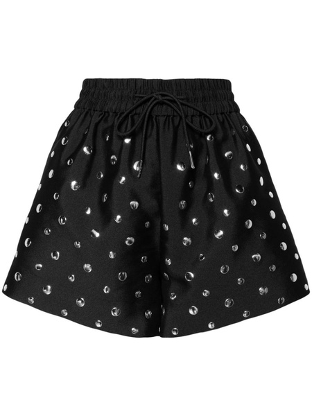 stud-embellished twill shorts 