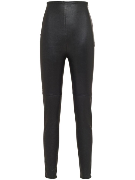 high-rise nappa-leather leggings