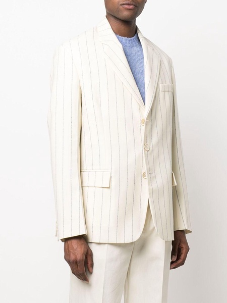 notched lapels striped blazer