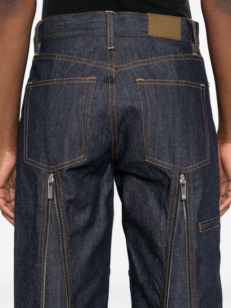 zip-detail jeans