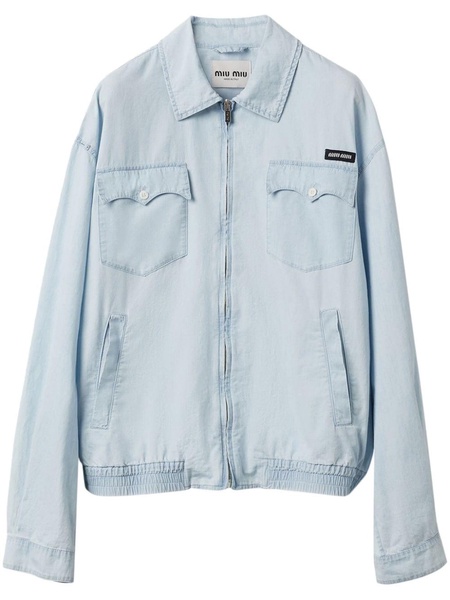 Chambray blouson jacket