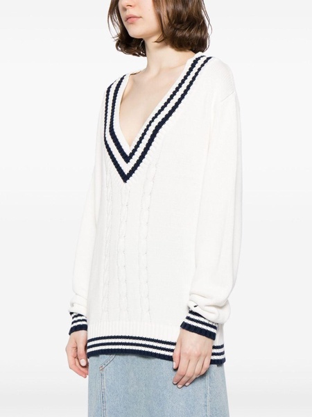 Louise cable-knit organic cotton sweater