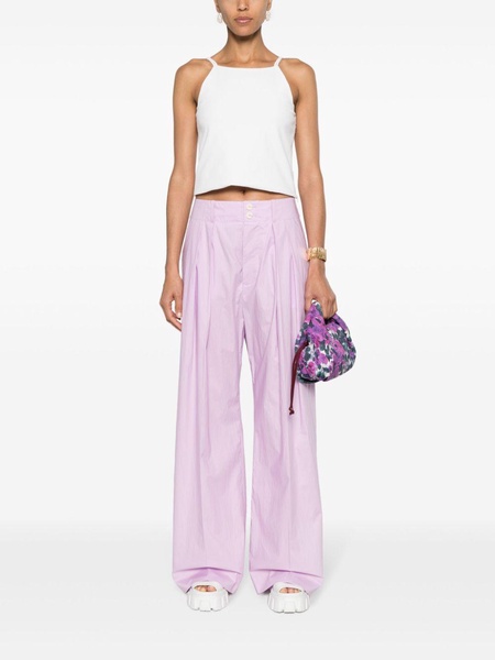 pleated palazzo trousers