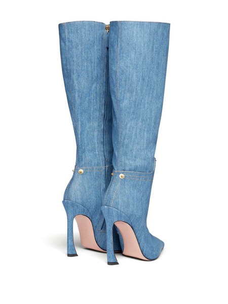 Nadja denim knee-high boots