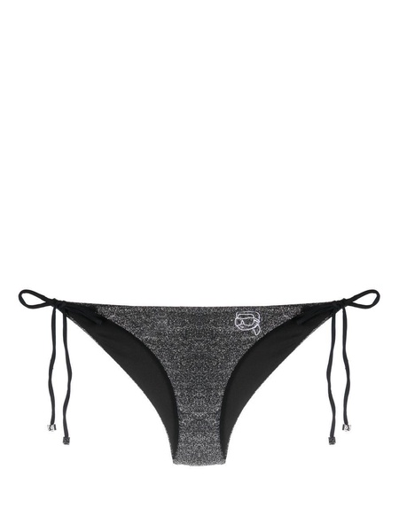 Ikon lurex tie-fastening bikini bottoms