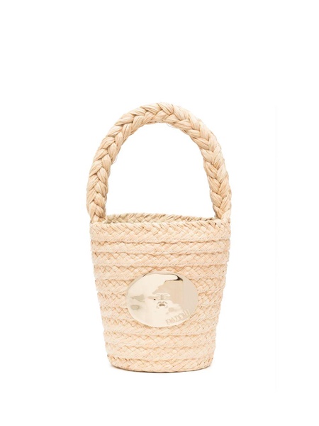 Iconic raffia bucket bag