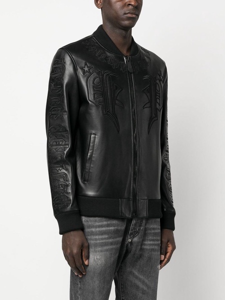 leather bomber jacket