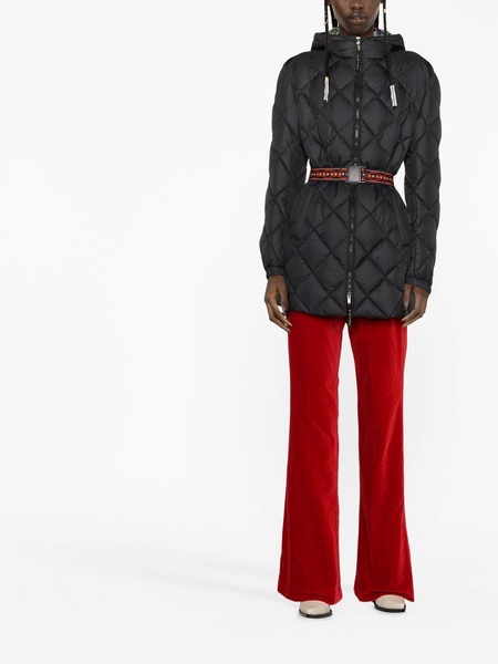 belted quilted coat 