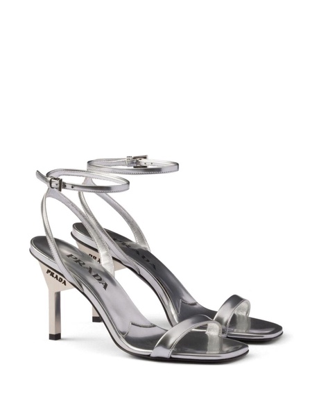 85mm metallic-leather sandals