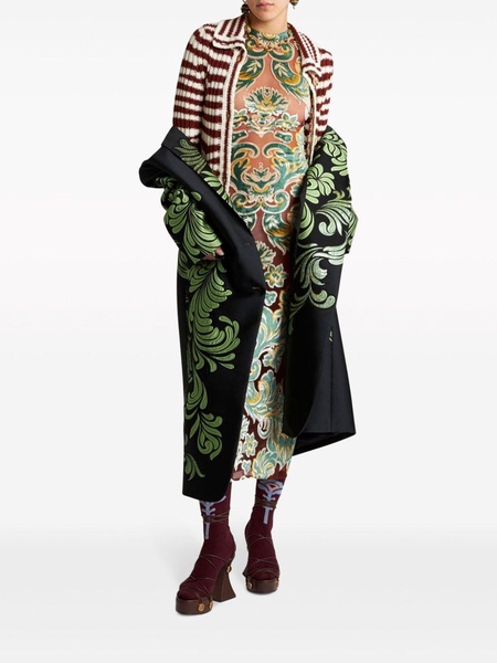 jacquard brocade coat