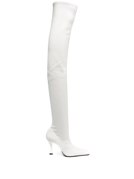 square-toe 110mm thigh-high boots