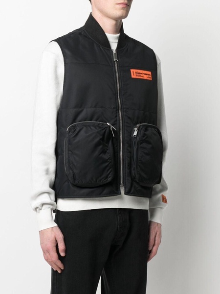 zip pocket vest jacket