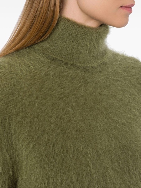 roll-neck brushed jumper