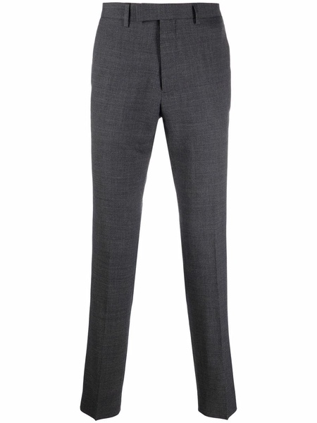 straight-leg tailored wool trousers