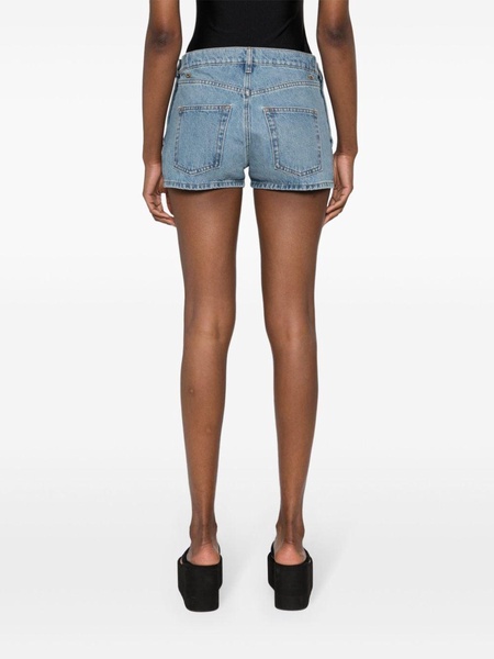 mid-rise denim shorts