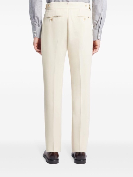 straight-leg tailored trousers