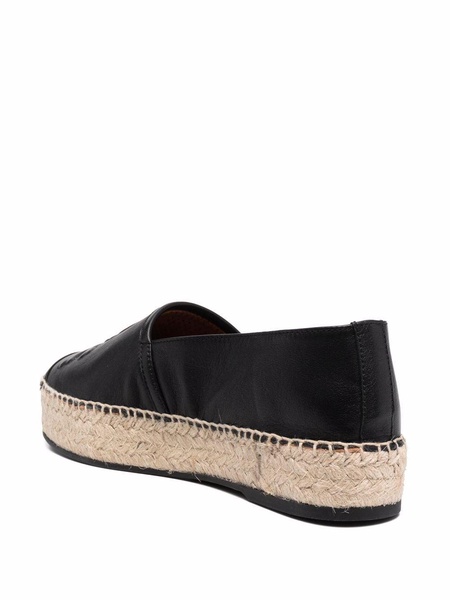 skull-motif leather espadrilles 