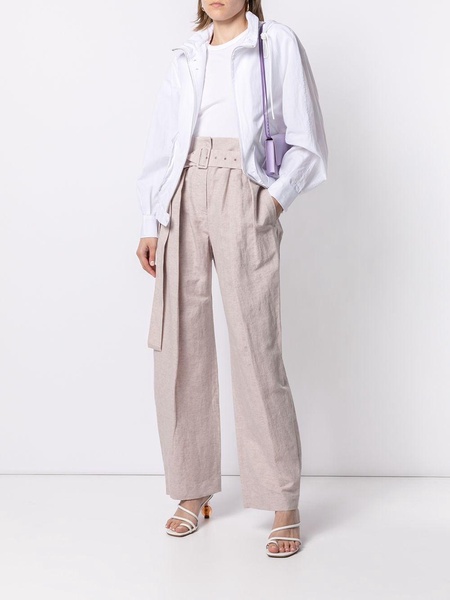 high-waisted wide leg trousers