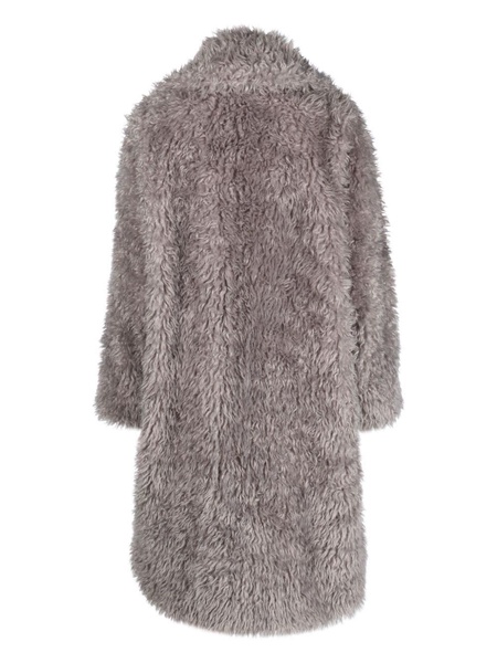 bushed-effect faux-fur coat 