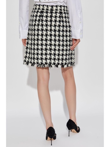 houndstooth A-line skirt 