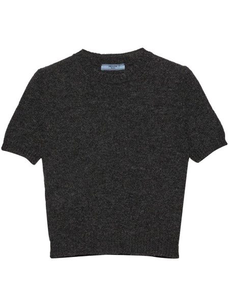 short-sleeve cashmere top