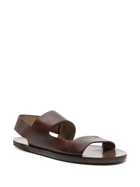 double-strap leather sandals