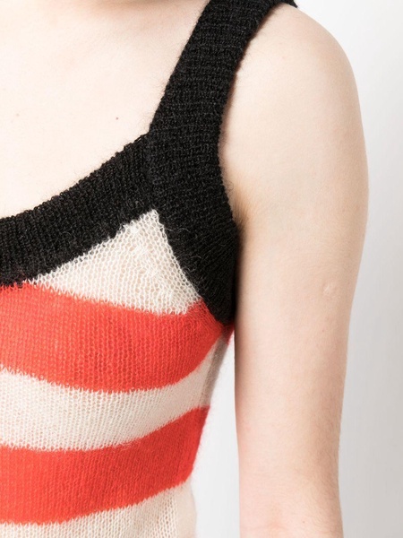 striped-knit tank top