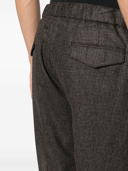 houndstooth-pattern tailored trousers