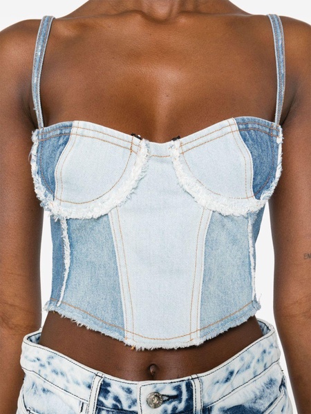 denim cropped top