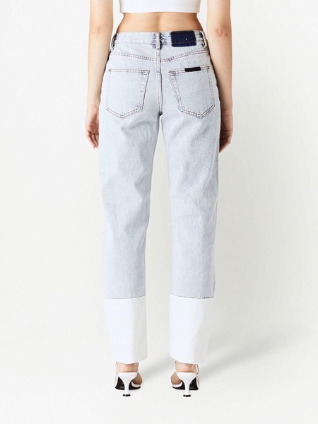 low-rise straight jeans 