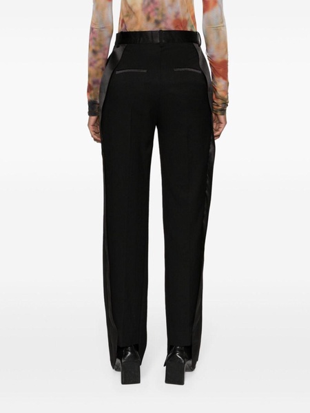 high-waist straight-leg trousers