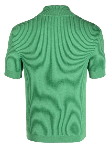 ribbed-knit short-sleeve jumper