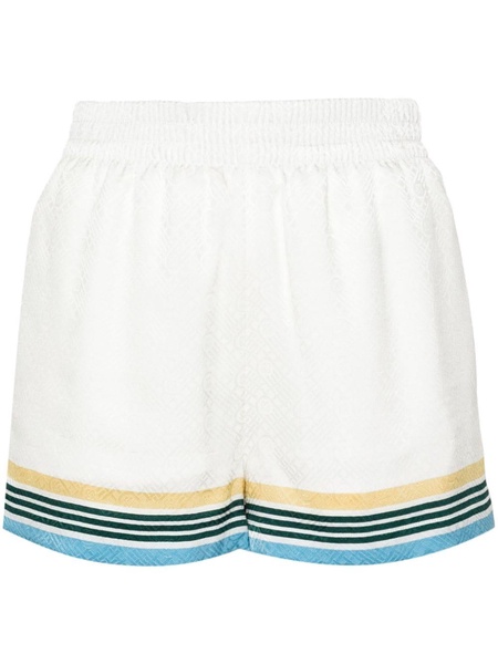 monogram-jacquard silk shorts