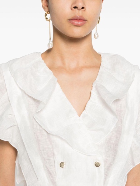 ruffle-detail cropped top