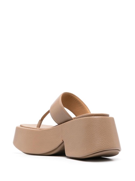 square-toe chunky-heel sandals